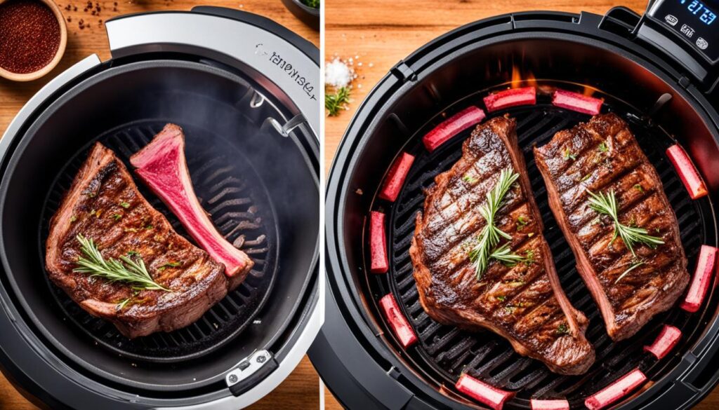 how to cook rib-eye steak in an air fryer