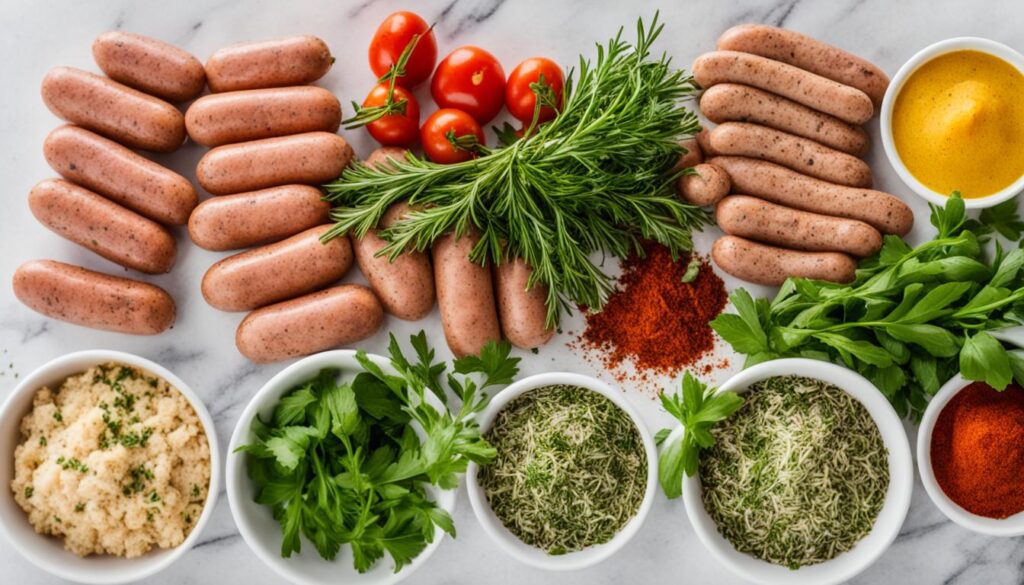 ingredients for air fryer sausages